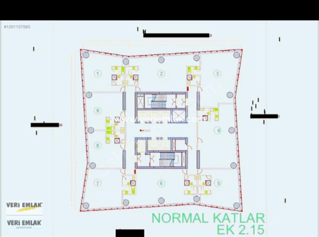 133 M² Arbeitsplatz Zu Mieten Mit 2 1 Vat Im Bayrakli-Turm!