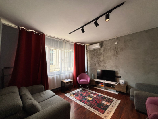 1 1 Moderne Möblierte Wohnung Zur Miete In Alsancak Kahramanlar