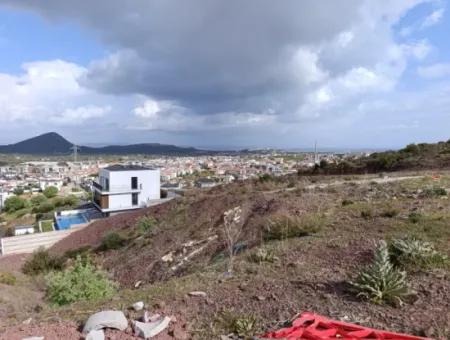 Eckgrundstück, Grundstück Zum Verkauf In Güzelbahçe Yelki Mit Meer- Und Stadtblick