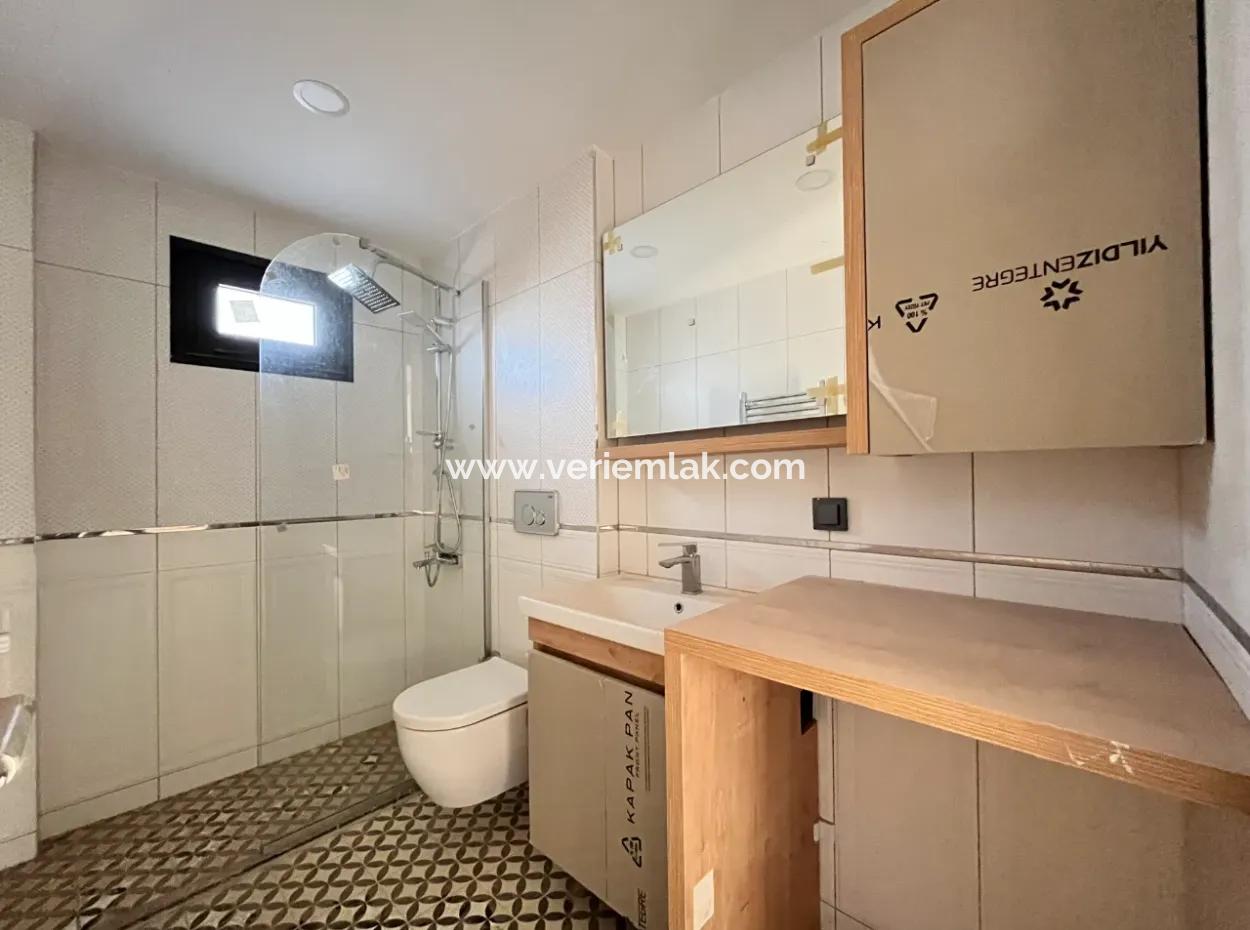 2 1 Brand New Apartment In Seferihisar With Separate Kitchen, Balcony And 3 Built-In Sets!