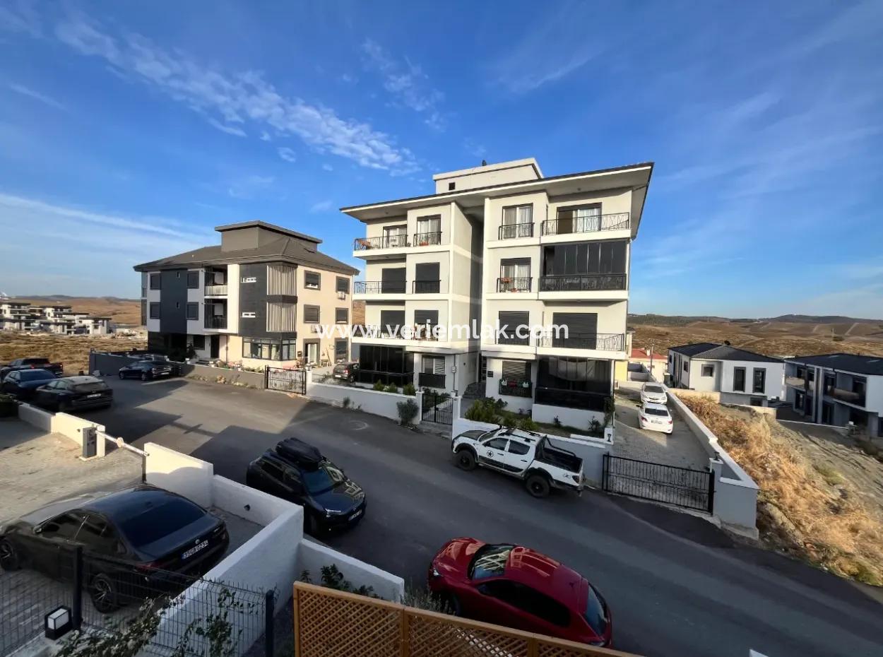 2 1 Brand New Apartment In Seferihisar With Separate Kitchen, Balcony And 3 Built-In Sets!