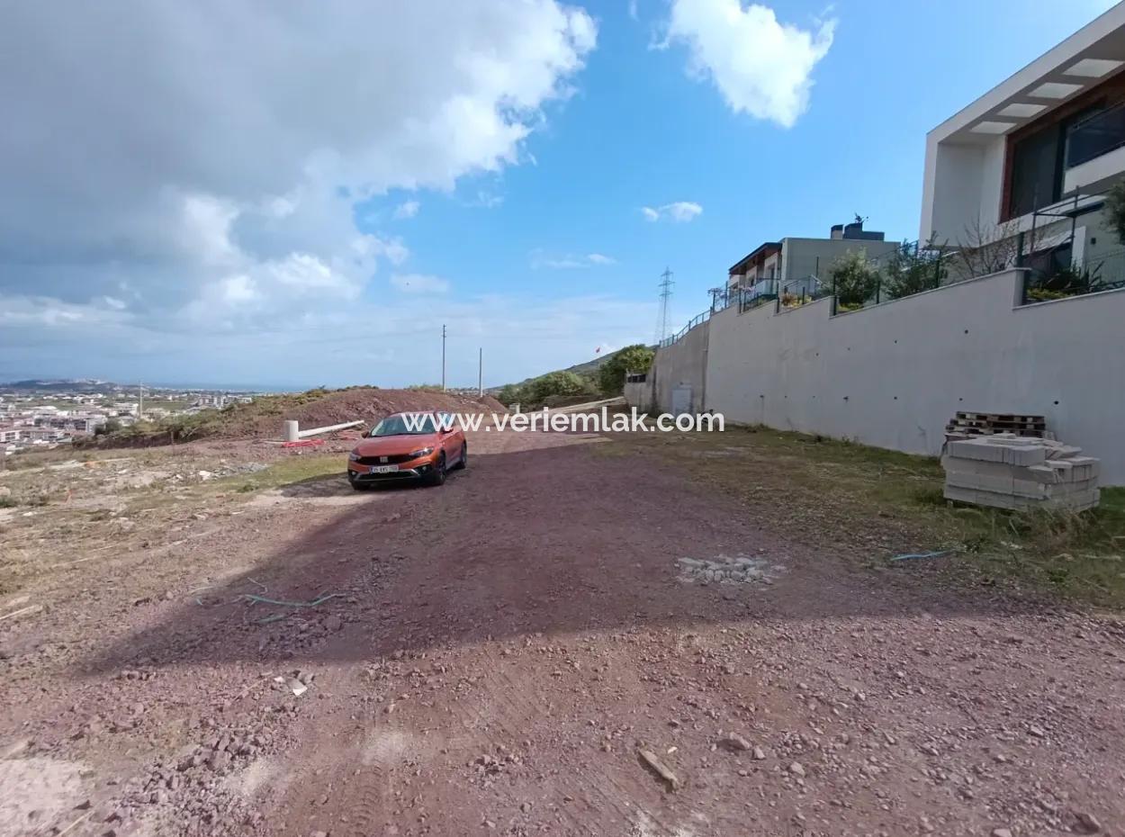 Corner Parcel, Land For Sale In Güzelbahçe Yelki With Sea And City View