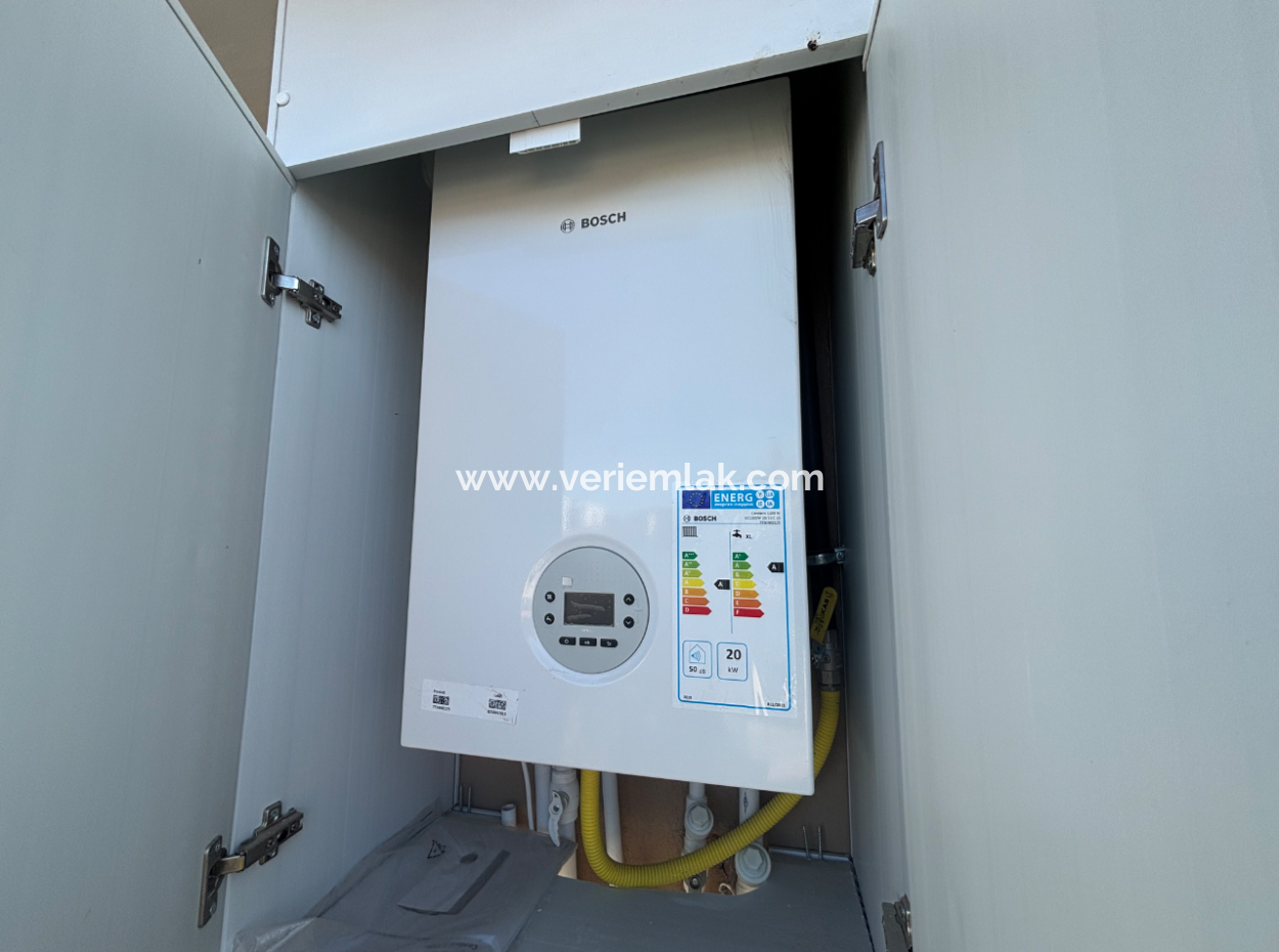 Combi Boiler, Balcony 1 1 Flat For Sale In Seferihisar Camikebir Neighborhood