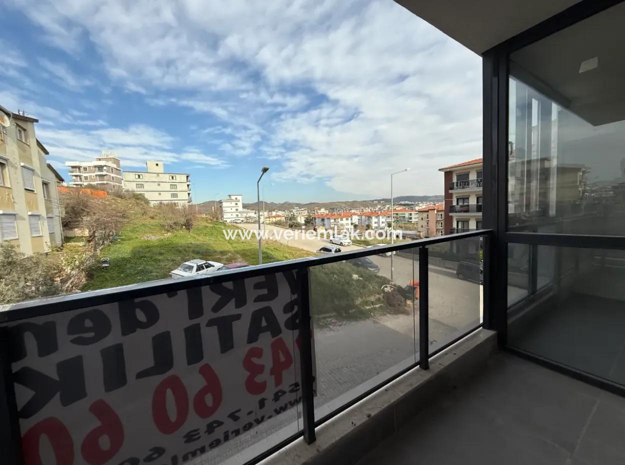 New 1 1 Flat For Sale With Open Front, Large Balcony, Cloakroom In Seferihisar Camikebir