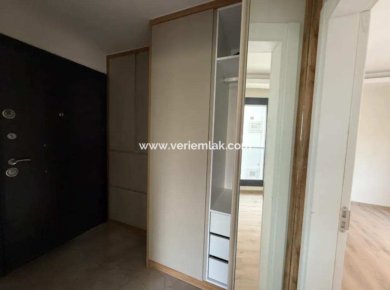 New 1 1 Flat For Sale With Open Front, Large Balcony, Cloakroom In Seferihisar Camikebir