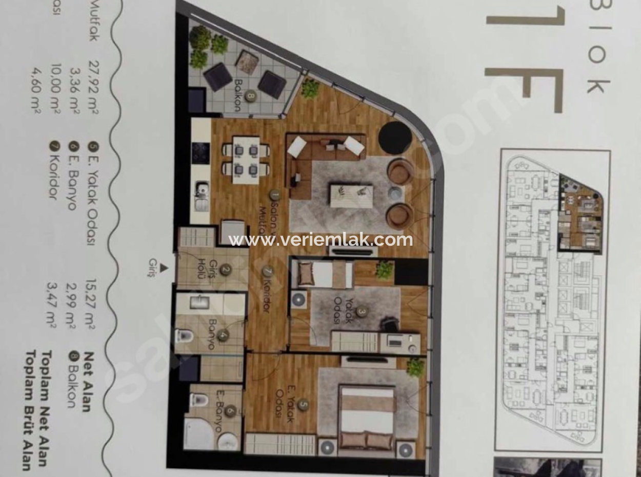 Alsancak Evora Project 2 1 15Th Floor Sea View Flat For Rent!