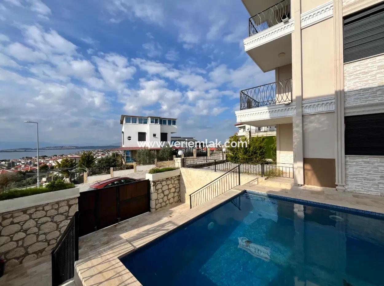 Brand New 3 1 Villas In A Sea View, Pool Site In Seferihisar Akarca