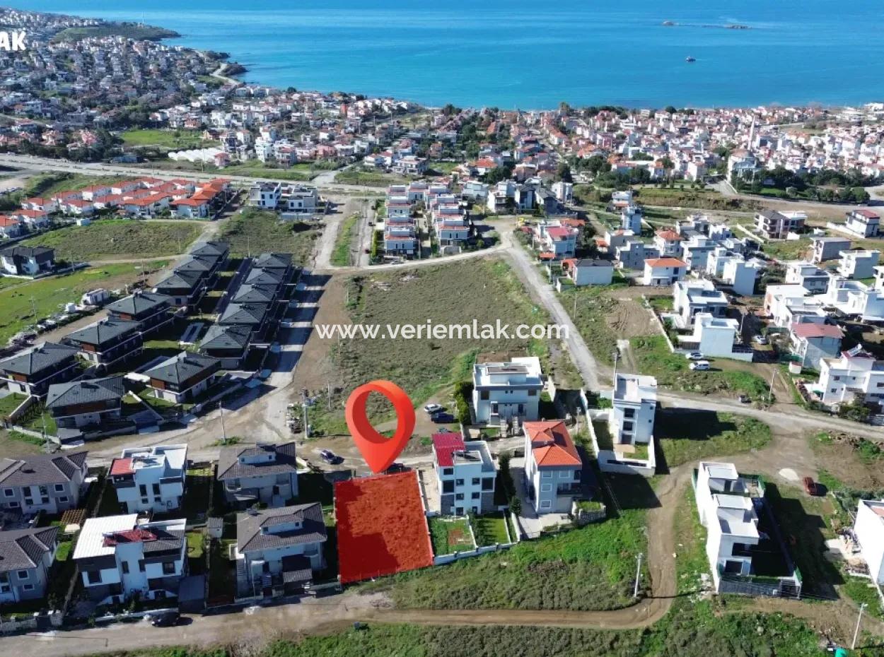 Seferihisar Akarca In Tepecik | Sea View | In The Site Area | Twin Villa Zoned Land For Sale