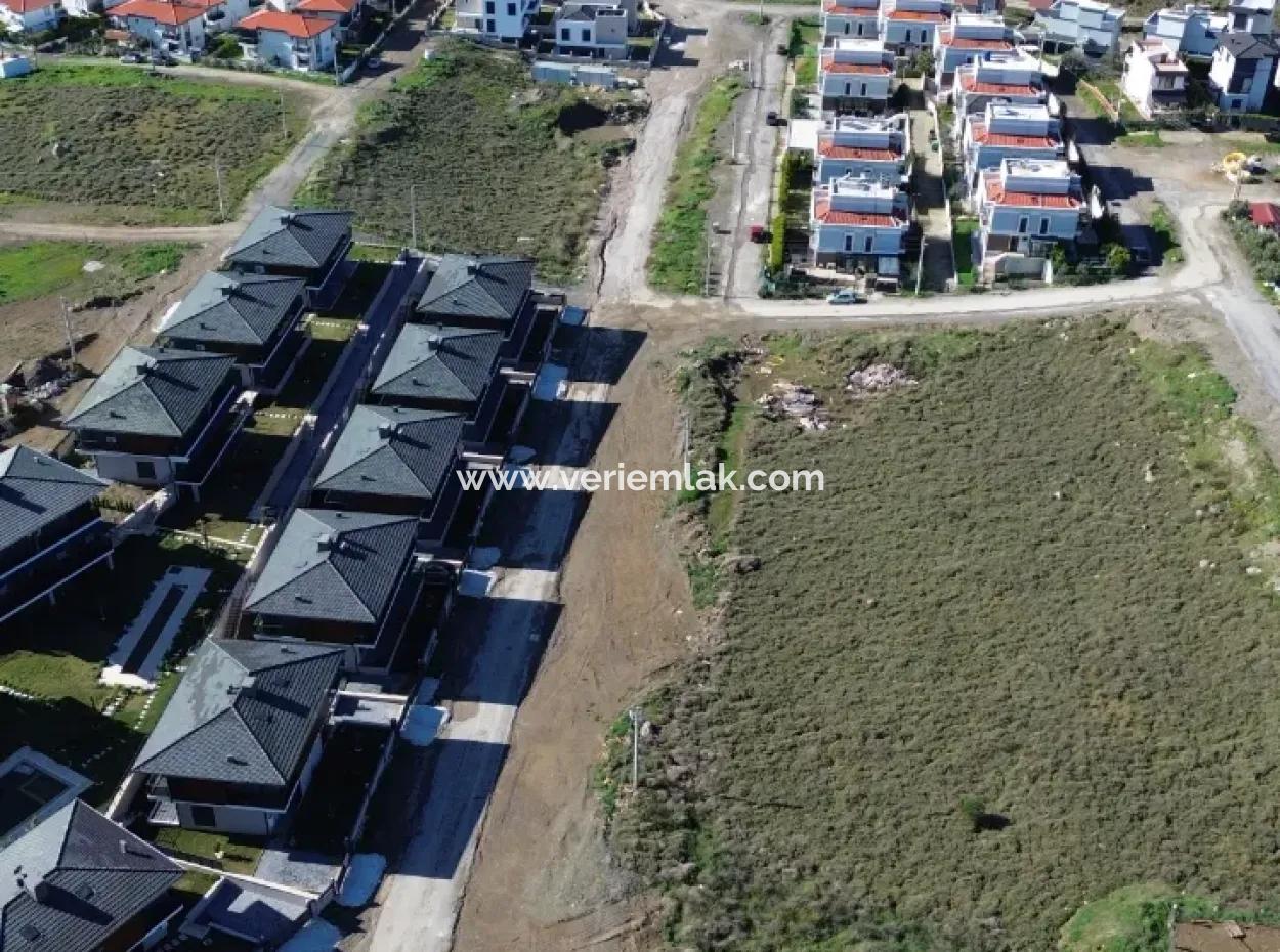 Seferihisar Akarca In Tepecik | Sea View | In The Site Area | Twin Villa Zoned Land For Sale