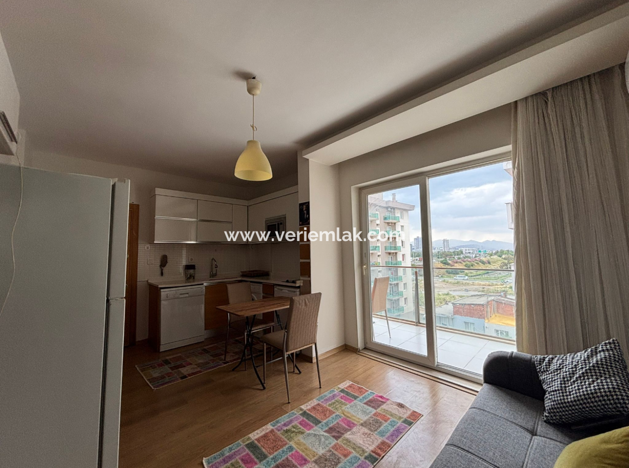 Furnished Flat For Rent 1 1 With Pool In Bornova Myvia With 24/7 Security!