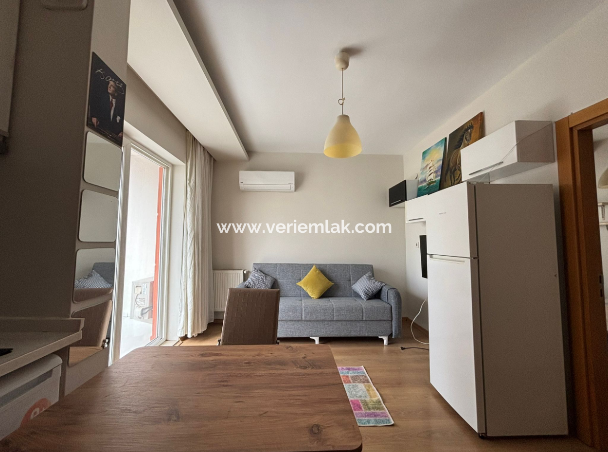 Furnished Flat For Rent 1 1 With Pool In Bornova Myvia With 24/7 Security!