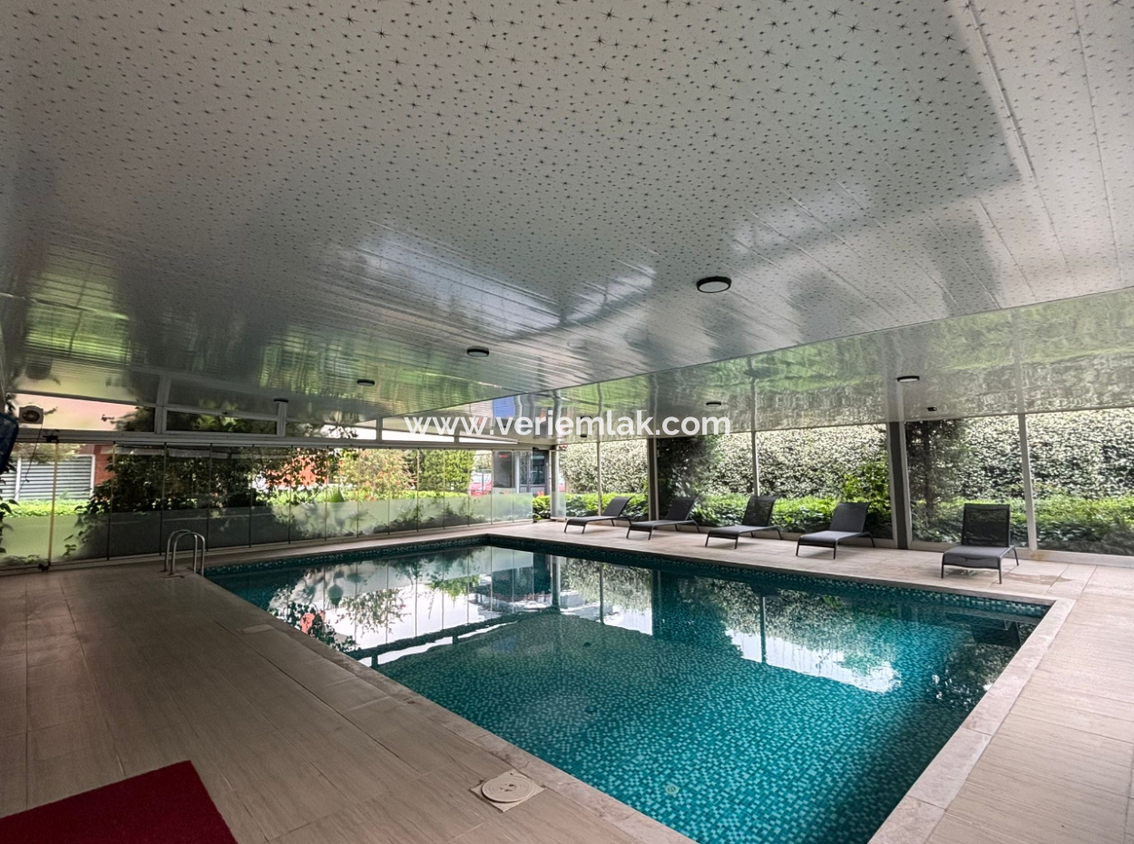 Furnished Flat For Rent 1 1 With Pool In Bornova Myvia With 24/7 Security!