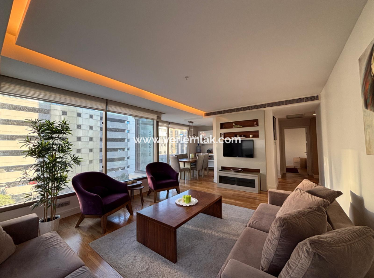 Furnished Flat For Rent With 2 1 Parking Lot In Alsancak Port Residence!