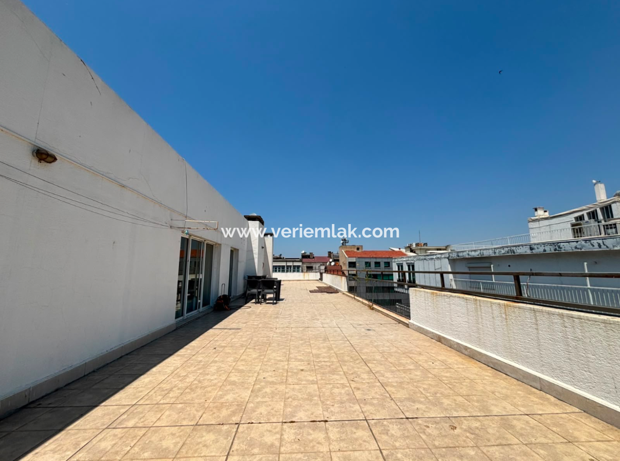 7Th Floor 410M2 Terrace 3 1 Flat For Rent With Sea View In Alsancak Republic Square!