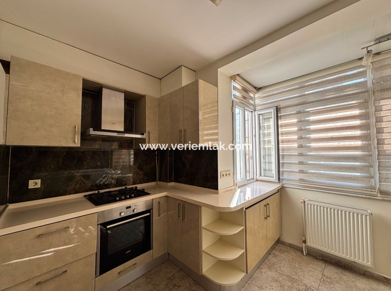 2 1 110M2 Well-Maintained Flat For Rent Near Alsancak Tevfik Fikret!