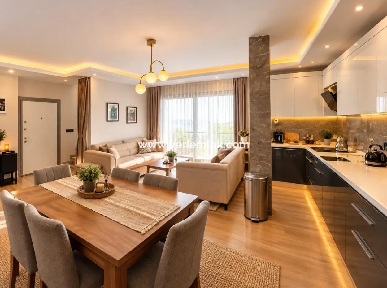 Luxury Duplex In A Site With Sea View And Pool In Seferihisar Doğanbey!