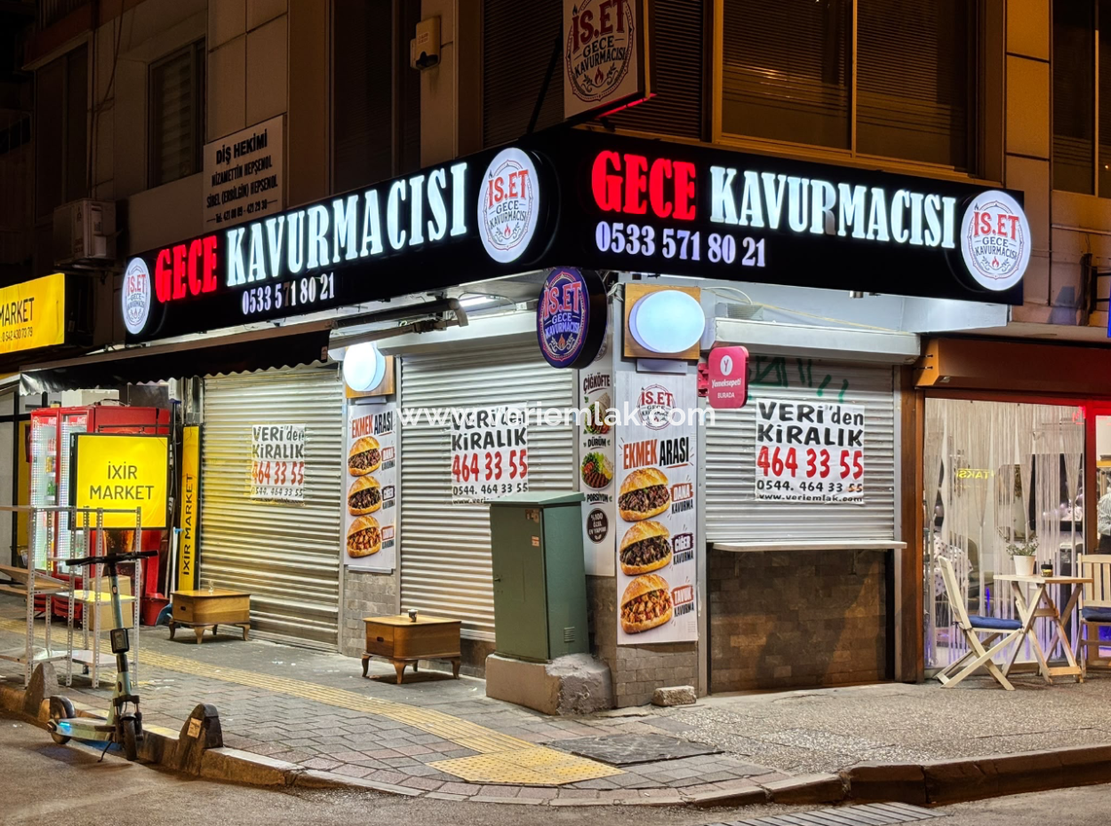 Corner Shop For Rent With Wc And Chimney On Alsancak Talatpaşa Boulevard!