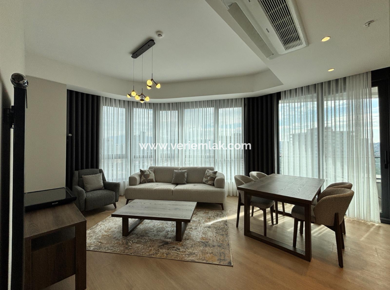 Alsancak Evora Project 19Th Floor 1 1 Zero Furnished Corner Flat For Rent!