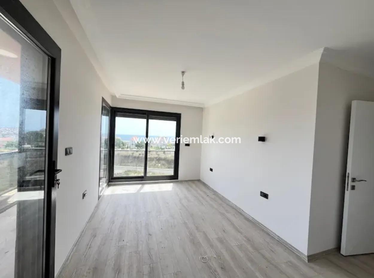 Brand New Villa With Sea View In Corner Parcel In Seferihisar Akarca