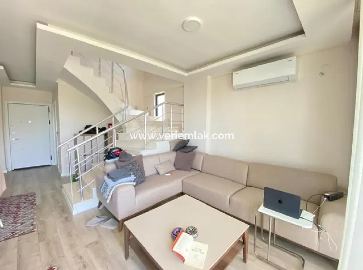 Duplex Villa For Sale In Seferihisar Akarcada 150 Meters To The Beach, 3 1 Terrace