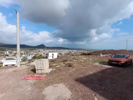 Corner Parcel, Land For Sale In Güzelbahçe Yelki With Sea And City View