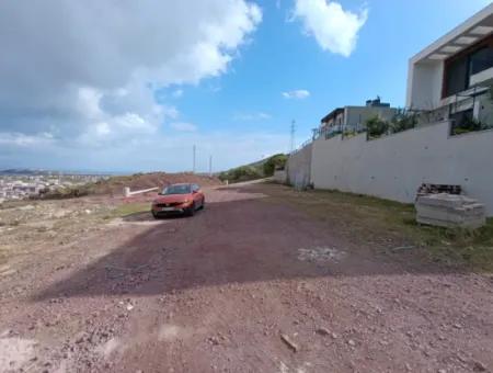 Corner Parcel, Land For Sale In Güzelbahçe Yelki With Sea And City View