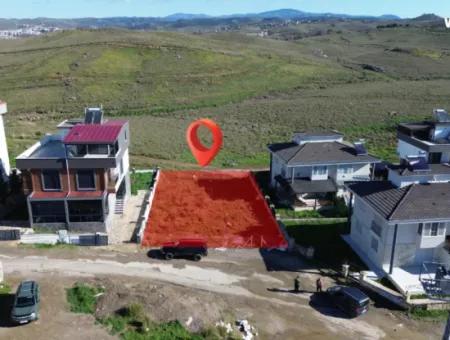 Seferihisar Akarca In Tepecik | Sea View | In The Site Area | Twin Villa Zoned Land For Sale