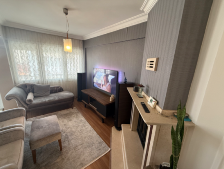 Fireplace Mezzanine Flat With Parking Lot Close To The Street In Küçükyali