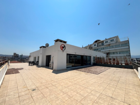 7Th Floor 410M2 Terrace 3 1 Flat For Rent With Sea View In Alsancak Republic Square!