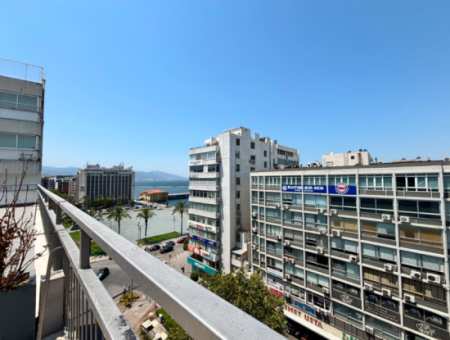 7Th Floor 410M2 Terrace 3 1 Flat For Rent With Sea View In Alsancak Republic Square!