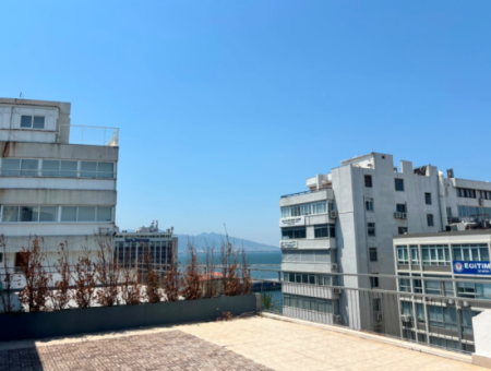 7Th Floor 410M2 Terrace 3 1 Flat For Rent With Sea View In Alsancak Republic Square!