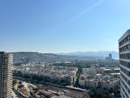 Alsancak Evora Project 22Nd Floor 1 1 Corner City View Flat For Rent!
