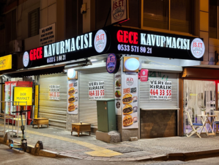 Corner Shop For Rent With Wc And Chimney On Alsancak Talatpaşa Boulevard!