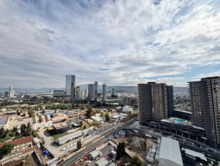 Alsancak Evora Project 19Th Floor 1 1 Zero Furnished Corner Flat For Rent!