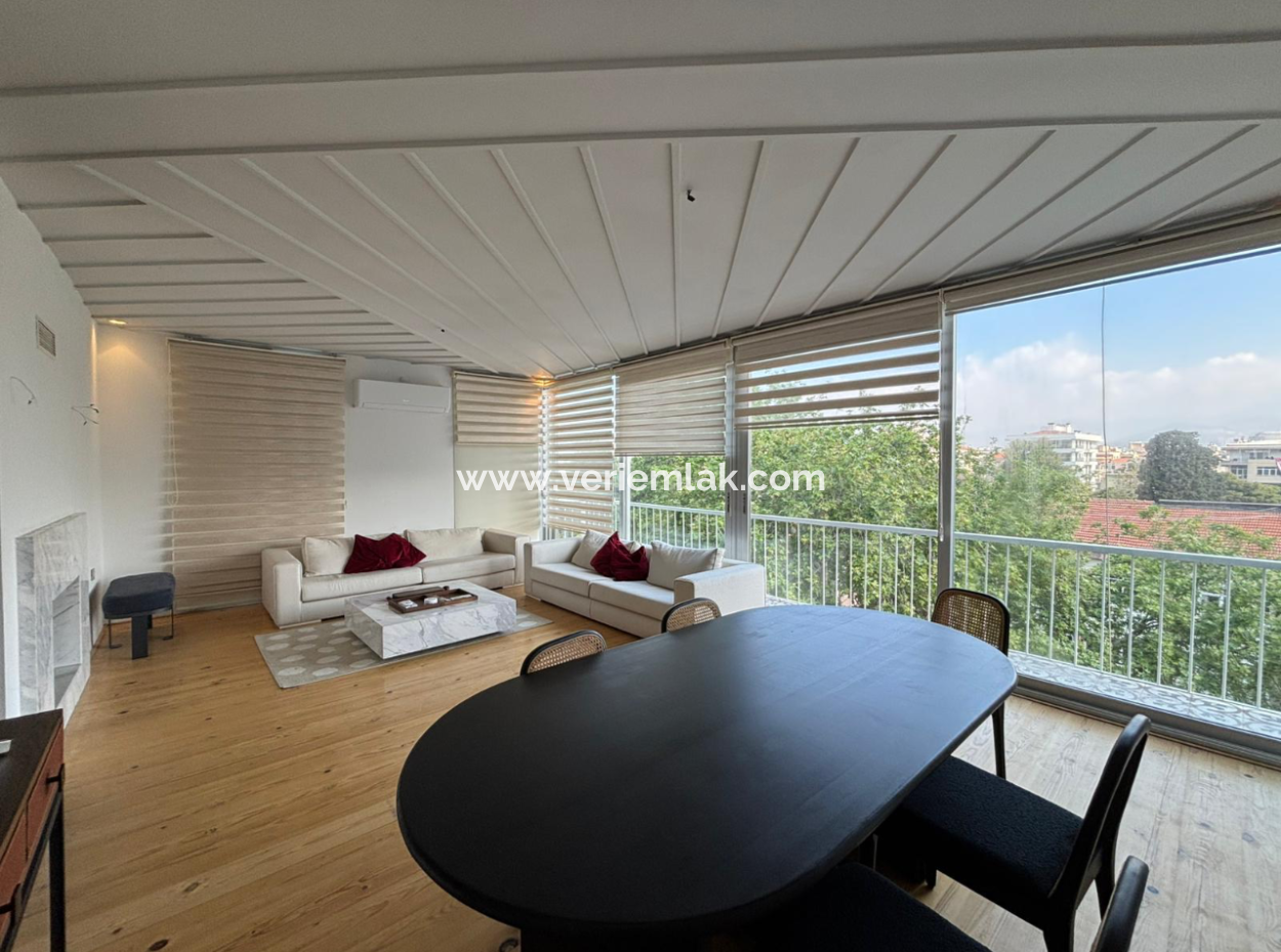Alsancak Libasın Sokağında 2.5+1 95M2 Şömineli Eşyalı Kiralık Daire!