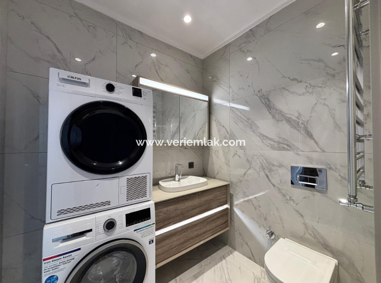 Alsancak Evora Proje 19.Kat 1+1 Sıfır Eşyalı Kiralık Köşe Daire!